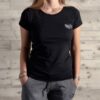 T-shirt negra de mujer